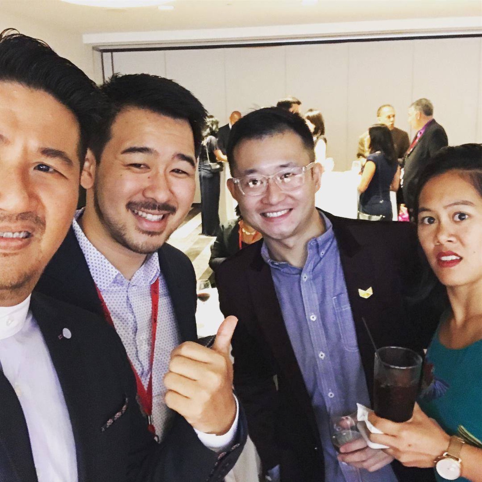Frank Bi with AAJA members and friends