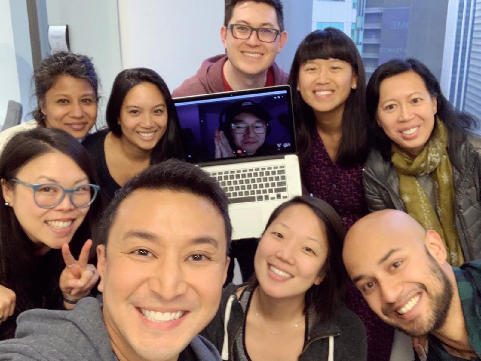 Frank Bi with AAJA members and friends
