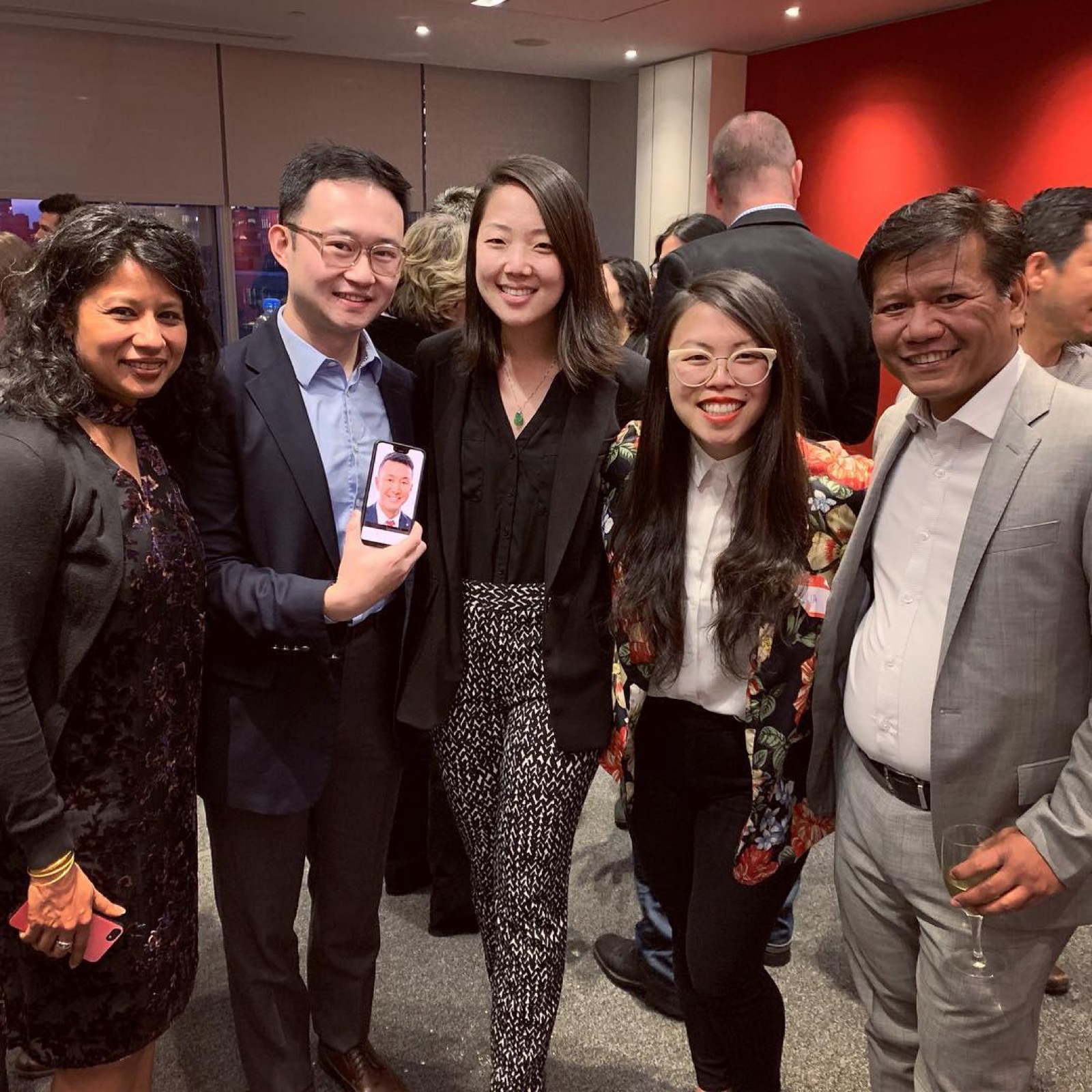 Frank Bi with AAJA members and friends